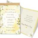 Sweet Floral Mother's Day Card for Mom, Mother's Day Card Gift from Son Daughter, Happy Mothers Days Cards for Her