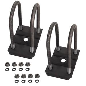 Trailer U Bolt Kit for 5200-7000lbs 3" Round Axle, Heavy Duty Trailer Axle U Bolts 7" Long, 1/2 Diameter, 2 Thread Pitch by MCCKLE
