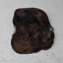 Silver Grey Layered Wavy Wigs for White Women with Bombshell Curtain Bangs Synthetic Long Salt and Pepper Hair Wigs for Women Middle Part Hair (Burgundy mix Natural Black, 26inch)