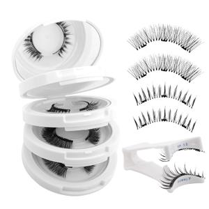 Magnetic Eyelashes No Glue Needed - Reusable False Eyelashes Natural Look Kit 4 Pairs False Eyelashes Soft Waterproof Magnetic Eyelashes Easy to Wear and Remove By Wendy LashesB2+747,4 pairs