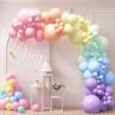 HOUSE OF PARTY 140PCS Pastel Rainbow Balloon Arch Garland Kit - Balloon Arch Kit-Birthday Balloons,
Balloons for Party Decorations | Ideal for valentines day Baby Shower Party Decorations