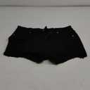 Aodrusa Womens Ripped Denim Shorts Mid Rise Body Enhancing Curvy Cutoff Distressed Jeans (14-16, Black)