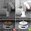 Toilet Paper Holder Stand with Marble Base, Free Standing Natural Stone Base Tissue Paper Storage with Reserve, Silver Space Toilet Bath 4 Rolls Holder for Bathroom/Kitchen Countertop