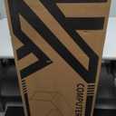 Coleshome 48 Inch Computer Desk, Modern Simple Style Desk for Home Office, Study Student Writing Desk, White Marble and Gold Leg