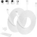Basesailor Blink Mini 2 Power Cord 20FT/2Pack,Extra Long USB A to USB C Charging Cable USBC Extension Cable for Eufy SoloCam C210/S340,Petcube Cam 360,Security Camera Outdoor Indoor,15FT,25FT,6M 5M