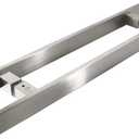 TOGU TG-6018 18 inches Solid Standoffs Heavy-Duty Commercial Grade-304 Stainless Steel Push Pull Door Handle/Barn Door Pull Handle/Glass Pulls, Full Brushed Stainless Steel Finish (18 in (Length)/1.57 x 0.39 in (Front x Side))