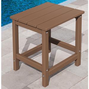 KINGYES Adirondack Outdoor Side Table, Brown