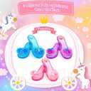 LIMIROLER Princess Dress Up Shoes Set, Girls Dress Up Shoes Toys Kit, Princess Pretend Role Play Costumes Set, Birthday Christmas Party Gifts for Toddler Little Girls Aged 3-6 Years Old