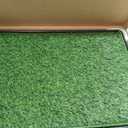 HQ4US 4LEGS Dog Grass Pad with Tray Medium 3121, Dog Litter Box with Odor Free Artificial Grass Pee Pads for Dogs Potty Tray with Hemmed Edge, Realistic for Indoor Balcony