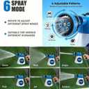 Foam Sprayer for Garden Hose, 2-in-1 Dog Wash Sprayer & Car Foam Cannon, Adjustable Soap Dispenser Gun with 6 Spray Patterns for Pet Bathing, Horse Grooming, Window Cleaning & Plants