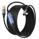Link Cable with 27W Charging Port 15FT, Compatible with Meta Oculus Quest 2, Pico 4, PC VR, Steam VR, USB 3.0 A to USB C 5Gbps Cable for VR Headset, Unidirectional, Note: Not for Quest 3 Version 79
