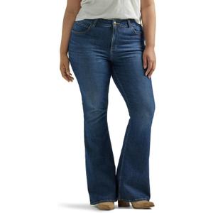 Lee Women's Plus Size Legendary Mid Rise Flare Jean Inner Strength 22 W