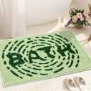 Green Non-Slip Bathroom Rug, Soft Absorbent Bath Mat, Machine Washable and Quick-Drying, Perfect for Bathtub, Bedroom, Shower, and Living Room, 20" x 32"