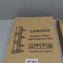 Laiensia Bamboo Plant Stand Rack 6 Tier,Multiple Stand Holder Shelf Rack, Indoor&Outdoor Planter Display Shelves for Patio Garden, Living Room, Corner Balcony and Bedroom,Wood Color