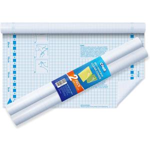 Chell 2 Pack Clear Contact Paper Roll for Books, 17.5in x 5ft Clear Self Adhesive Book Cover Paper Protector