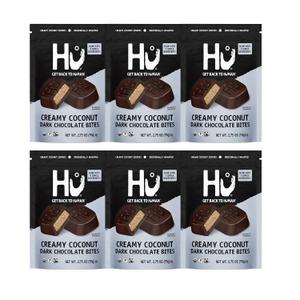 Hu Dark Chocolate Bites, Creamy Coconut, 6 Pack (EXP 10/09/26)