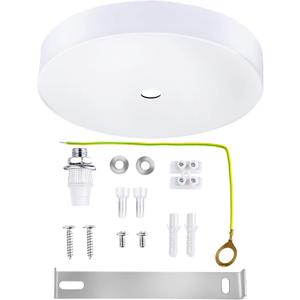 Arturesthome 4.7" White Ceiling Plate Light Kit Rewind Single Hole with Hardware,Ceiling Canopy for Pendant Lighting or Chandelier,Easier to Install Than Standard Canopies
