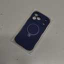 360 Spin Silicone Stand (Pro-Version) for iPhone 17 Pro Max Case: Cute Wavy [Full Camera Protection] (Fit for MagSafe) Shockproof Women Girl Phone Case for iPhone 17 Pro Max 6.9", Midnight Blue