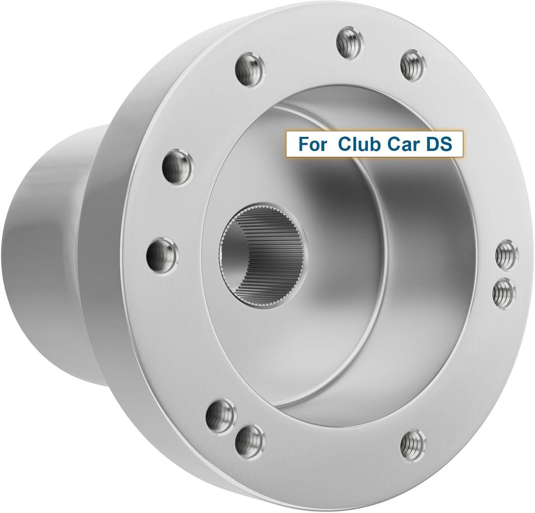 Golf Cart Steering Wheel Adapter for Club Car DS with 5-6 holes Steering Wheel-Silver