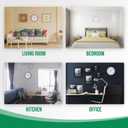 Wall Clock Modern Simple Style Round Plastic Decor Clock Non-Ticking Silent Quartz Movement Wall Clocks for Home/Office/School/Living Room/Bedroom/Kitchen (White, 12 Inch)