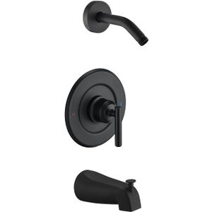 Replacement for Moen Shower Faucet Trim Kit, Shower Arm, Shower Handle& Tub Spout, (Valve& Cartridge Not Included), Matte Black