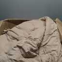 CozyLux Queen Comforter Set Taupe Seersucker 7 Pieces Bed in a Bag Queen Comforter Set with Sheets, Luxury Soft Bedding Set with Down Alternative Comforter, Sheets, Pillowcases & Shams for All Seasons