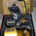 Auxbeam 5In LED Offroad Lights Ultra-Wide Series, 270° Side Shooter Driving Pods with White/Amber DRL+Turn Signal Light, 174W 20400LM Spot Flood Combo Cube Fog Light with Yellow/Black Cover