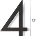 12 Inch Modern Floating House Numbers for Outside | Large Metal House Numbers for Outdoors | Black Coated Rust-Proof Home Address Numbers/Plaques | Metal Numbers