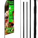 Anley Feather Flagpole Set - Assembled Flutter Banner Pole Set with Carrying Bag - Fits 2.3 FT X 9.5 FT Feather Flags (Flag and Stand Not Included) - Flagpole ONLY