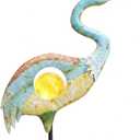 TERESA'S COLLECTIONS Blue Heron Outdoor Solar Lights for Garde Decor, Metal Yard Decorations Outdoor Decorative Garden Stake for Outside, Yard Art Pathway Lights for Patio Decor 37",Gifts for Mom