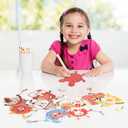 3 x Valentines Cards for Kids Classroom Gifts - 36 Cute Pendant Gifts + 36 Valentines Day Cards for Kids, Valentine's Day Party Favors, Sweet Kids Vday Cards for School Valentines Classroom Exchange