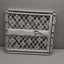 MYPET North States Paws Portable Pet Gate: 26-40" Wide. Pressure Mount. No Tools Needed. Made in USA. Dog Gate 23" Tall, Expandable, Durable Dog Gates for Doorways, Light Gray