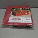 ZOBER Underbed Christmas Ornament Storage Box - Stores 64 3" Ornaments, With Dividers - Tear Proof 600D Oxford Fabric, Ornament Organizer Storage Box, Durable Christmas Containers Holder - Red