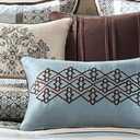 3 Piece Decorative Pillow Princeton Blue, 3 Decorative Pillows: 18"W x 18"L/16"W x 16"L/12"W x 18"L