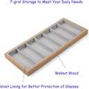 Walnut Wood Glasses Storage Box Eyeglass Sunglasses Box Storage Case Tray Jewelry Display Showcase Organizer Box