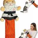 Karate Kitty Puppet Cat Wrestling Glove with Protective Forearm Sleeve, Interactive Hand Puppet Toy for Safe Play with Kittens and Adult Cats