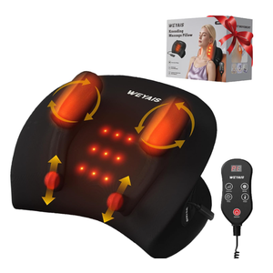 weyais Neck Massager Pillow, Neck and Shoulder Relaxer with Heat, 3 Modes and Strengths, Neck Massager for Pain Relief Deep Tissue, Remote Control, Gift for Women Men Parents Christmas,Black