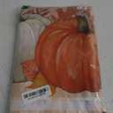 Softalker Fall Tablecloth Rectangle 60x84 Inch, Thanksgiving Autumn Harvest Pumpkin Buffalo Plaid Decoration Table Cloth, Stain Resistant Table Cover for Party/Dining/Holiday, Orange Checkered