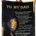 Gift for Dad Birthday Gift, Girl Dad Gifts for Fathers Day from Daughter, Fathers Birthday Gifts Ideas, Birthday Gift for Dad from Son, Dad Blanket from Daughter 50*70
