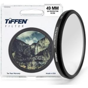 Tiffen 49UVP Slim 49mm UV Protection Filter for Camera Lens, Clear Optical Glass, Impact Resistant