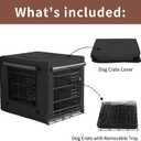 DONORO Dog Crates for Small Size Dogs Indoor Double Door Dog Kennels & Houses for Puppy and Cats, Collapsible Metal Contour Dog Cages (Black, 30.0" L x 19.0" W x 21.0" H)