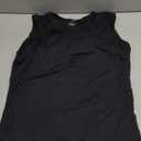 Eachyes Womens Double Lined Racerback Tank Tops Sleeveless High Neck Fitted Basic Shirts Black Large