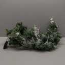 6 FT Christmas Garland with Lights, Artificial Flocked Pine Garland for Mantle, Lighted Garland Real Touch Norfolk Pine with Frost Leaves Pinecones for Indoor Outdoor Christmas Decorations (1 Pack)