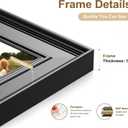 Tinkeps 16x24 Frame Black, 2-Inch Wide Border Poster Frame for Wall Hanging