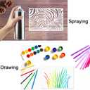 6 Pieces Camo Stencils for Spray Paint, Camouflage Grass Pattern Stencils Templates Reusable Digital Camo Paint Stencil for Boat DIY Crafts (Camo)