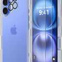 Diverbox for iPhone 16 Case [Shockproof] [Dropproof] [Tempered Glass Screen Protector + Camera Protectors] Heavy Duty Protection Phone Case Cover for Apple iPhone 16 (Clear)