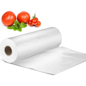12" X 16" Plastic Produce Bag on a Roll, Bread and Grocery Clear Bag, 350 Bags/Roll (2 Rolls)