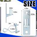 Dunzy 4 Pcs 1-3/8" Heavy Duty Wall Mount Gate Hinge Chain Link Gate Hinge with 5/8'' Pin Pipe Fence Pressed Steel Chain Link Fence Frame Outdoor Hardware