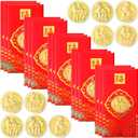 Huquary 15 Pcs Chinese New Year Red Envelopes with Horse Coins 2026 Lunar New Year of the Horse Commemorative Coins Lucky Money Hong Bao Envelopes Zodiac Souvenir Coin for Blessing Health and Wealth