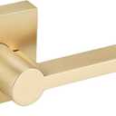 EHOMEWARE Gold Dummy Door Levers Interior Door Handles, Heavy Duty Levers for Closet, Non-Turning Reversible Levers for Left Right Handed Doors,1 Pack